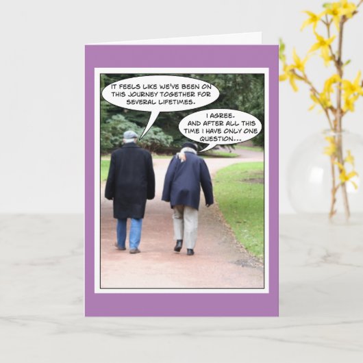 Carte Anniversaire drôle et doux (Fleur jaune)