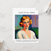 Carte Anniversaire Drôle et Sarcastique (Devant/Arrière en situation)