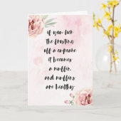 Carte Anniversaire drôle Son Aquarelle Rose Citation Flo (Fleur jaune)
