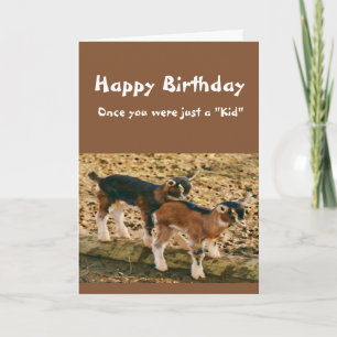 Carte Anniversaire drôle sur la colline Vieille chèvre H
