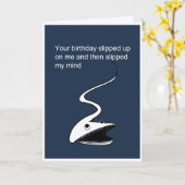 Carte Anniversaire drôle tardif (Fleur jaune)