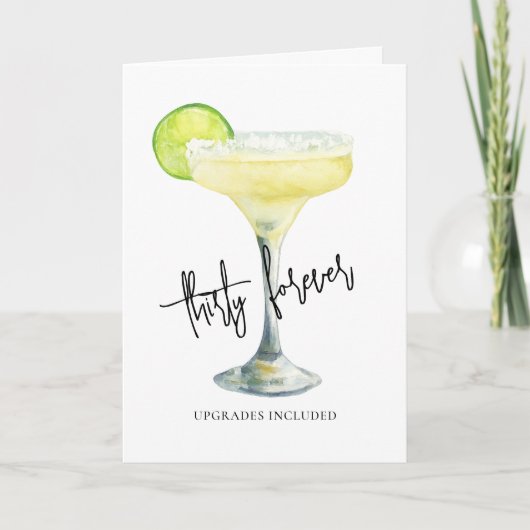 Carte Anniversaire Drôle Thirty Forever Moderne (Devant)