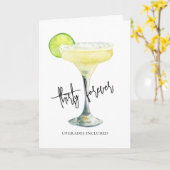 Carte Anniversaire Drôle Thirty Forever Moderne (Fleur jaune)