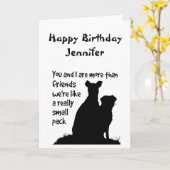 Carte Anniversaire drôle vous et I plus que des amis (Fleur jaune)