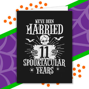 Carte Anniversaire du 11e Mariage de Spooktacular d'Hall