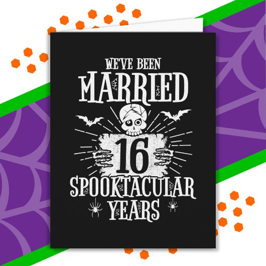 Carte Anniversaire du 16e Mariage de Spooktacular d'Hall