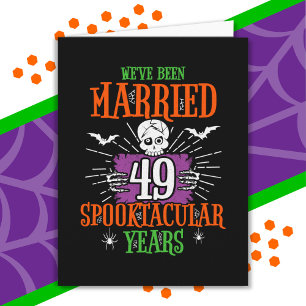 Carte Anniversaire du 49e Mariage de Halloween Spooktacu