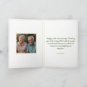 Carte Anniversaire du 50e Mariage Rose d'or élégant (Intérieur)