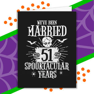 Carte Anniversaire du 51e Mariage de Spooktacular d'Hall