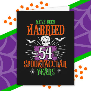 Carte Anniversaire du 54e Mariage de Spooktacular d'Hall