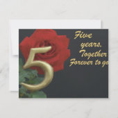 Carte Anniversaire du 5e Mariage (Devant)