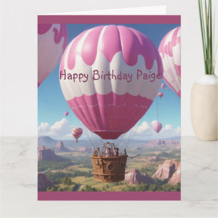 Carte Anniversaire du ballon à air chaud