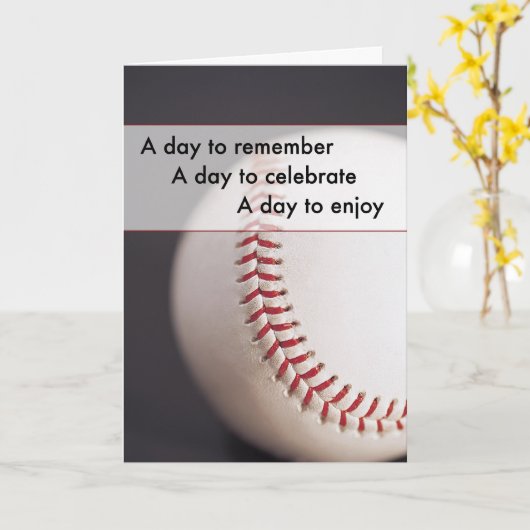 Carte Anniversaire du base-ball 3970 (Fleur jaune)