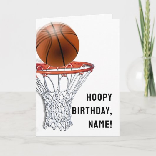 Carte Anniversaire du basket-ball (Devant)
