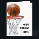 Carte Anniversaire du basket-ball<br><div class="desc">Salutation drôle d'anniversaire de basket-ball pour apporter de la joie à votre joueur de basket préféré. Modifier le texte pour ajouter le nom.</div>