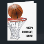 Carte Anniversaire du basket-ball<br><div class="desc">Salutation drôle d'anniversaire de basket-ball pour apporter de la joie à votre joueur de basket préféré. Modifier le texte pour ajouter le nom.</div>