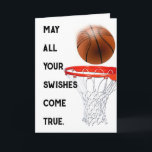 Carte Anniversaire du basket-ball<br><div class="desc">Carte d'anniversaire de basket amusante pour le joueur de basket,  l'entraîneur ou le fan de sports d'équipe. Pour personnaliser le texte de modification.</div>