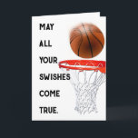 Carte Anniversaire du basket-ball<br><div class="desc">Carte d'anniversaire de basket amusante pour le joueur de basket,  l'entraîneur ou le fan de sports d'équipe. Pour personnaliser le texte de modification.</div>