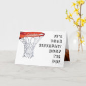 Carte Anniversaire du basket-ball (Fleur jaune)