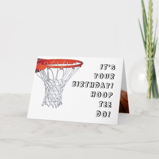 Carte Anniversaire du basket-ball (Devant)