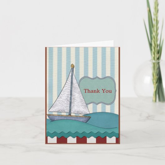 Carte Anniversaire du bateau à voile (Devant)