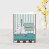 Carte Anniversaire du bateau à voile (Fleur jaune)