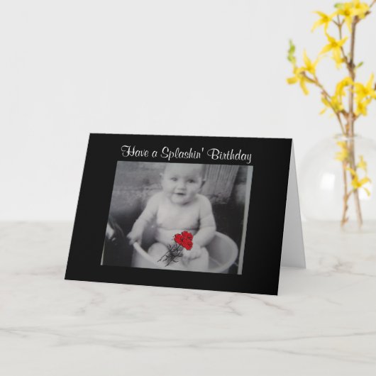 Carte Anniversaire du bébé en ébullition (Fleur jaune)