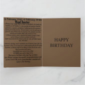 CARTE ANNIVERSAIRE DU BOIS ROOSTER (Intérieur)