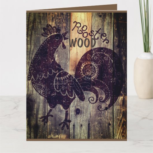 CARTE ANNIVERSAIRE DU BOIS ROOSTER (Devant)