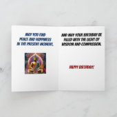 Carte Anniversaire du Bouddha rose et Turquoise (Intérieur)