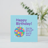 Carte Anniversaire du boule Disco (Debout devant)