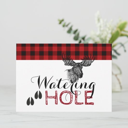 Carte Anniversaire du bûcheron - Trou d'eau (Debout devant)