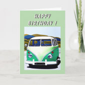 Carte Anniversaire du bus classique (Devant)