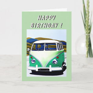 Carte Anniversaire du bus classique