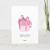 Carte Anniversaire du cadeau rose (Dos)