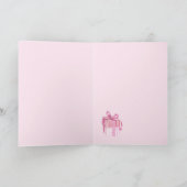 Carte Anniversaire du cadeau rose (Intérieur)