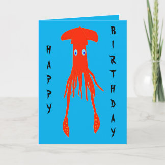 Carte Anniversaire du calmar colossal