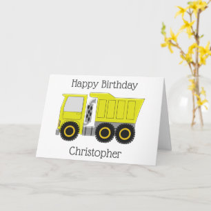 Carte Anniversaire du Camion jaune