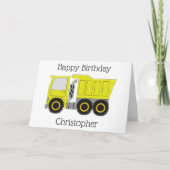 Carte Anniversaire du Camion jaune (Devant)