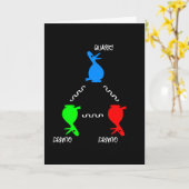 Carte Anniversaire du canard Neutron Quark (Fleur jaune)