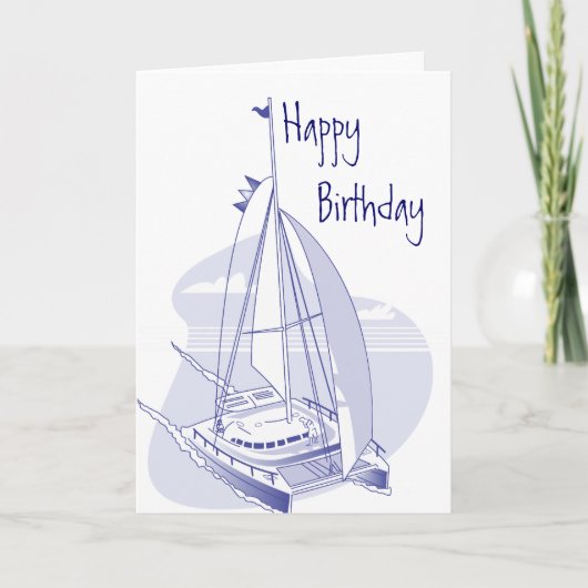 Carte Anniversaire du Catamaran (Devant)