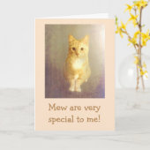 Carte Anniversaire "Du Chat" (Fleur jaune)