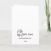 Carte Anniversaire du chat de Tuxedo (Dos)