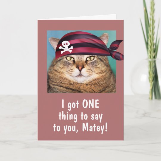 Carte Anniversaire Du Chat Gras De Pirate Zazzle Be