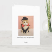 Carte Anniversaire du chat mignon (Dos)