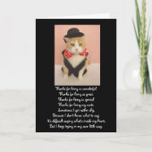 Carte Anniversaire du chat mignon (Devant)