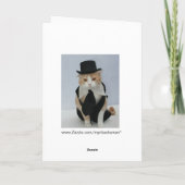 Carte Anniversaire du chat mignon (Dos)