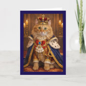 Carte Anniversaire du chat royal (Devant)