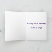 Carte Anniversaire du chat royal (Intérieur)
