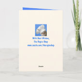 Carte Anniversaire du chat super Cool (Dos)